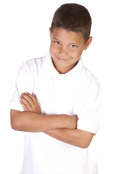 Hispanic Boy with his Arms Crossed — Stock Photo, Image