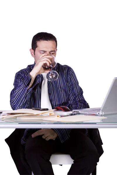 Businessman at His Desk Working — Stock Photo, Image