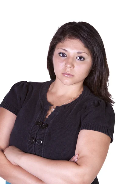 Cute teenager with her arms crossed — Stock Photo, Image