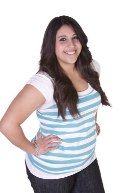 güzel Latin kız ayakta 