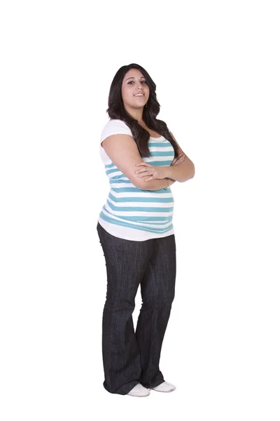 Cute teenager with her arms crossed — Stock Photo, Image