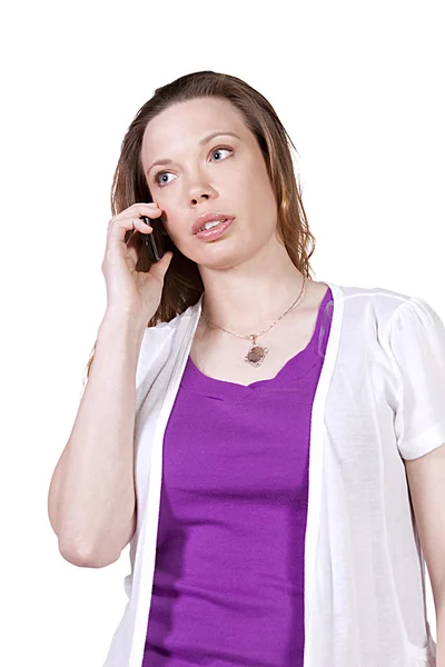 Beautiful Woman Talking on the Cell Phone — Stock Photo, Image