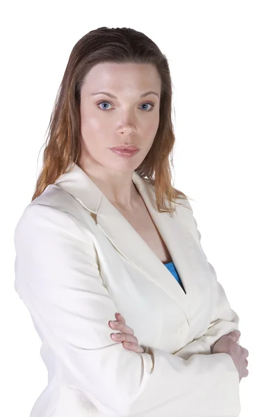 Cute Businesswoman with her arms crossed — Stock Photo, Image