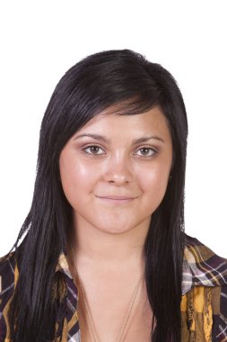 bir beatuiful kadın - izole arka planı kapat