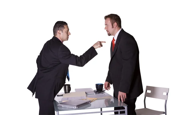 Businessmen Fighting Across the Desk — Stock Photo, Image