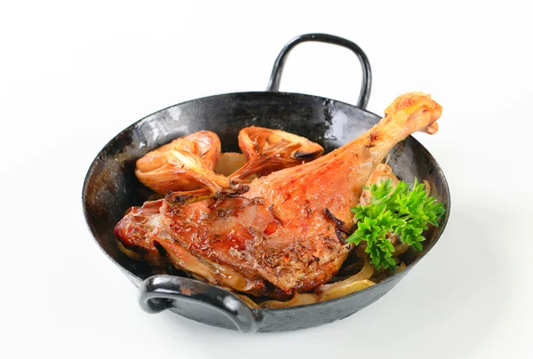 Roast duck leg — Stockfoto