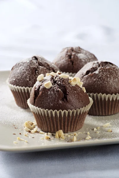 Chocolate muffins — Stock Photo, Image