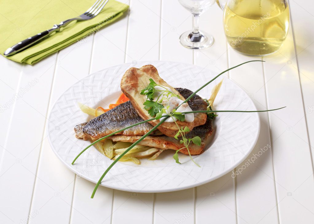 Pan fried fish fillets — Stock Photo © ajafoto #13403645