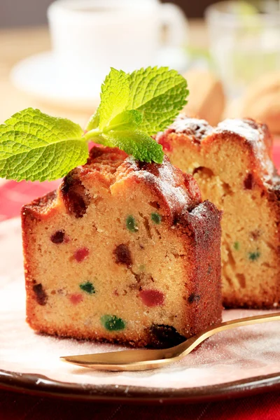 Rebanadas de pastel de frutas —  Fotos de Stock