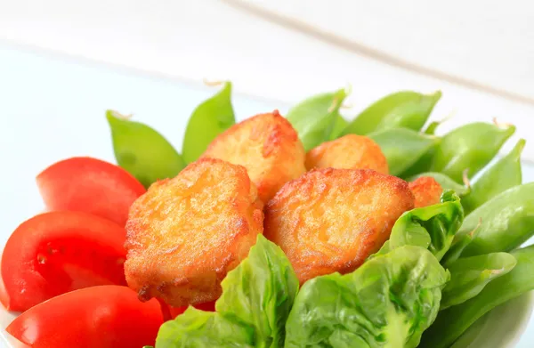 Crispy fritters with vegetables — Stock Photo, Image