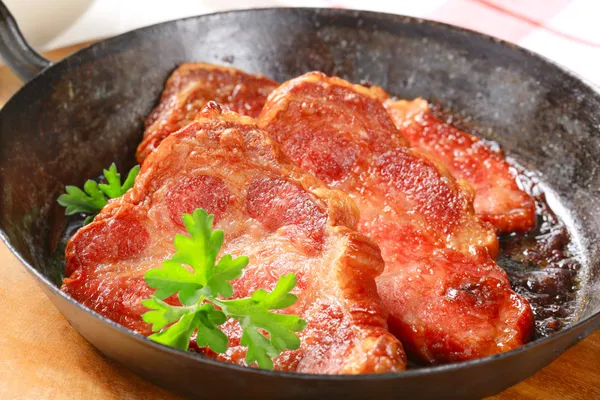 Pan geroosterd varkensvlees — Stockfoto