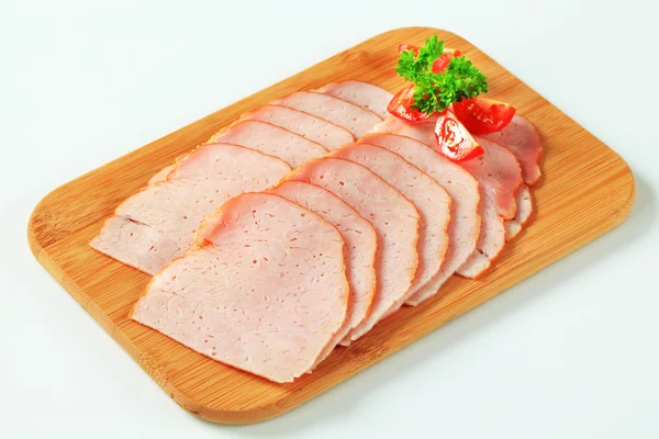 Fijn gesneden ham — Stockfoto