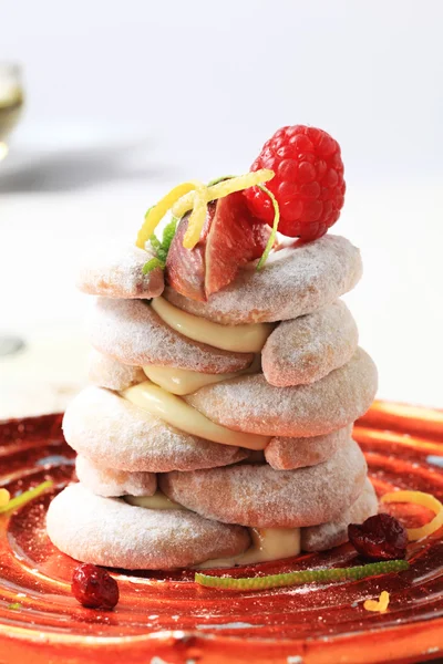 Hilal şeklinde vanilyalı kurabiye — Stok fotoğraf
