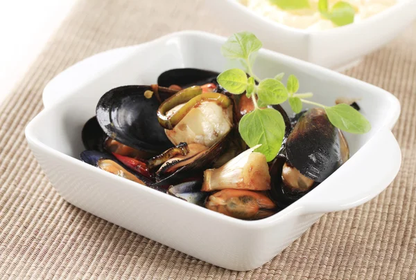 Cozze al vapore — Foto Stock