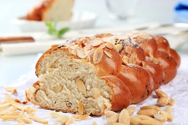 Pão doce trançado — Fotografia de Stock