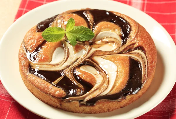 Bolo de esponja de queijo de chocolate — Fotografia de Stock