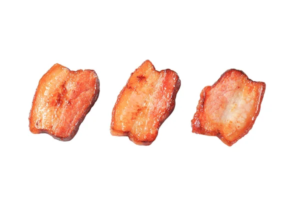 Pan fried pieces of salt pork — Stock Photo, Image