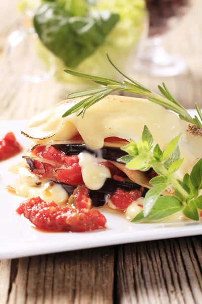 Vegetarische lasagne — Stockfoto