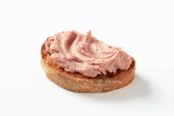 Toasted bread with pate — Stock Photo, Image