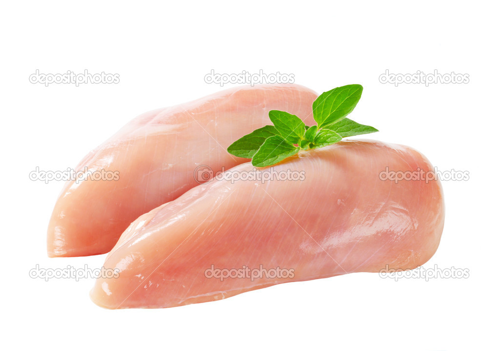 Raw chicken breast fillets