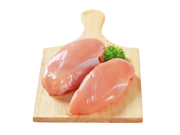 Filetes de peito de frango fresco — Fotografia de Stock