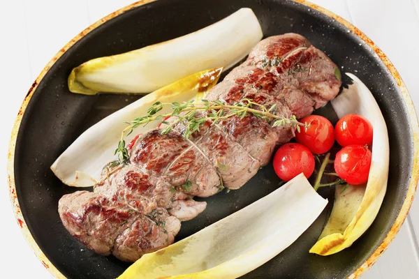 Stuffed meat roulade — Stock Photo, Image