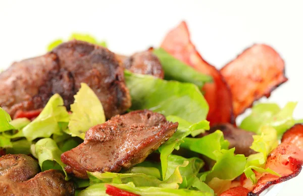 Chicken liver salad — Stock Photo, Image