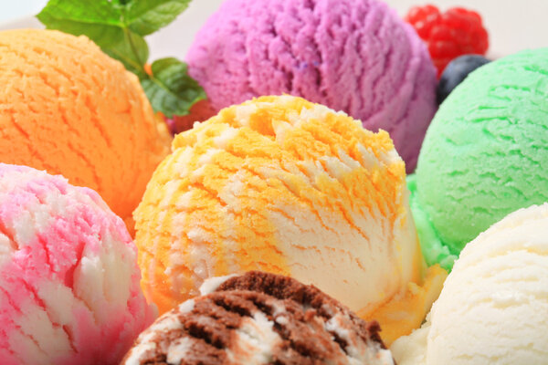 Assorted ice cream