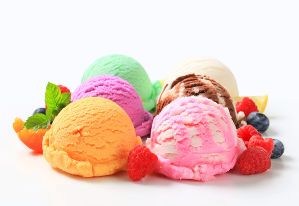 Assorted ice cream