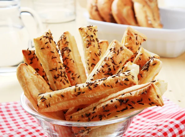 Puff Pastry Straws — Stock Photo, Image