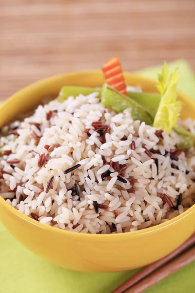 Bowl of mixed rice — Stock Photo, Image