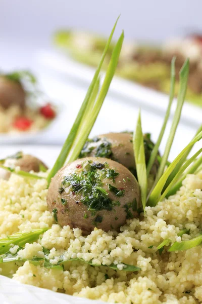 Healthy couscous dish — Stock Photo, Image