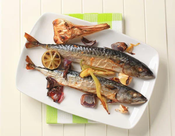 Oven baked mackerel — Stock Photo, Image