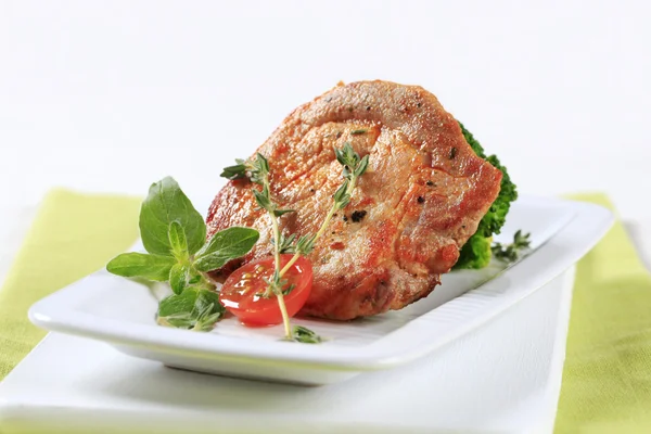 Thyme pork chop — Stock Photo, Image