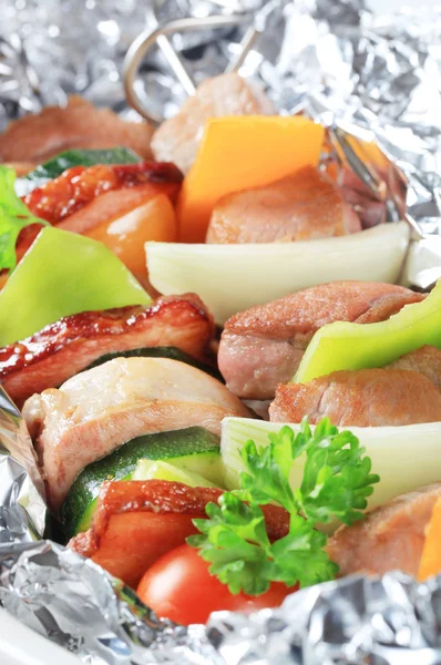 Pork skewers — Stock Photo, Image