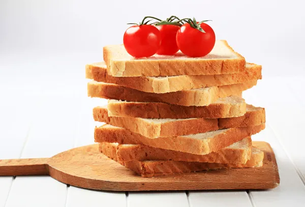 Pilha de pão sanduíche fatiado — Fotografia de Stock