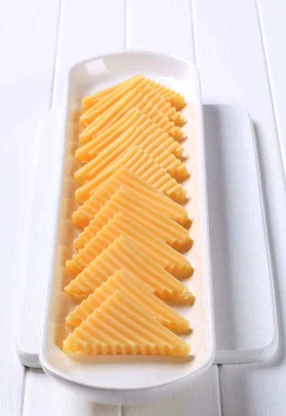 세미 하드 치즈 삼각형 — 스톡 사진