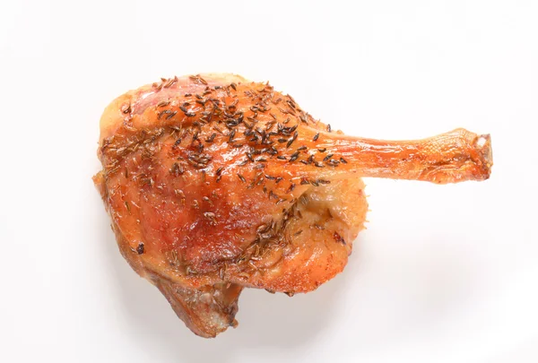 Roast duck leg — Stock Photo, Image