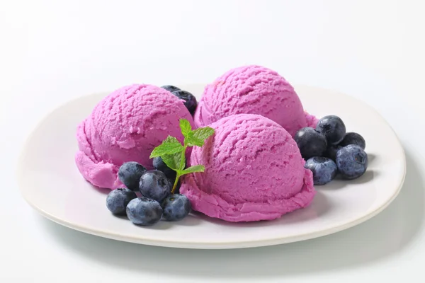 블루베리 아이스크림 — 스톡 사진