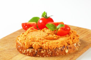 sebze yayılması ile ekmek