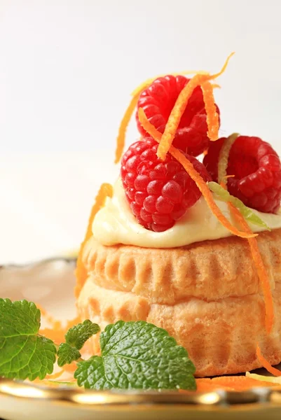 커스터드는 가득 vol-au-vent — 스톡 사진