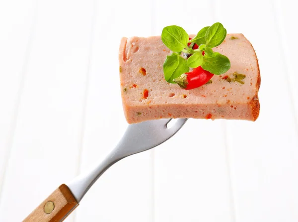 Leberkase - German style meatloaf — Stock Photo, Image