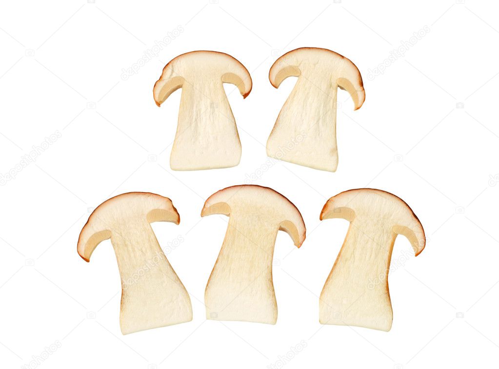 Thinly sliced mushroom