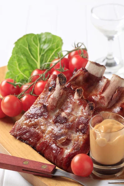 Smoked pork ribs — Stock Photo, Image