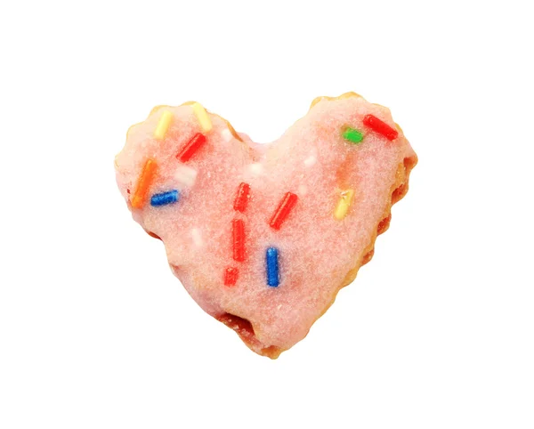 Pink frosted cookie — Stock Photo, Image