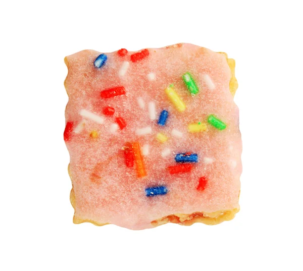 Pink frosted cookie — Stock Photo, Image