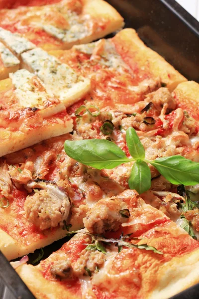Rectangular pizza — Stock Photo, Image