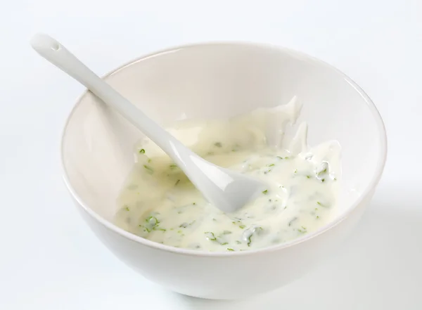 Creamy salad dressing — Stock Photo, Image