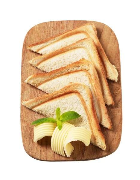 Toasted bread and butter — Stock Photo, Image