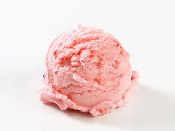 Scoop Of White Pink Ice Cream Stock Photo, Royalty-Free